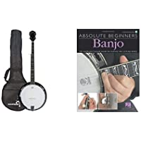 Los mejores  - Rocket BJW01Banjo occidental de 5 cuerdas con bolso + Guitar Bitz Absolute Beginners: Banjo